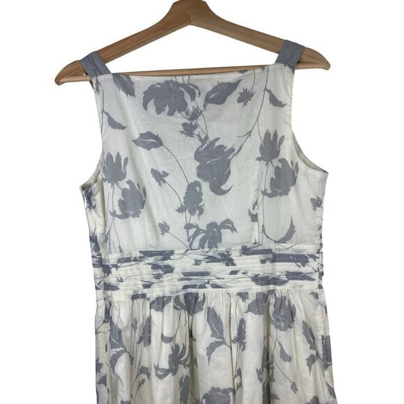 NWT Ann Taylor LOFT Petites 6P Cream Gray Floral Sleeveless Sundress $79 - Picture 9 of 11